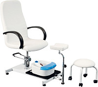  Sibel Hydraulic Pedicure Chair White wicht adjustable foot rest 