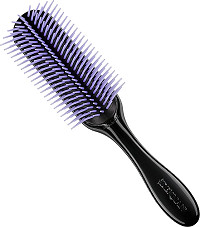 Denman D4 Black body with purple bristles