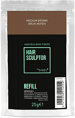  Hair Sculptor Hair Building Fibers Refill Medium Brown 25 g 