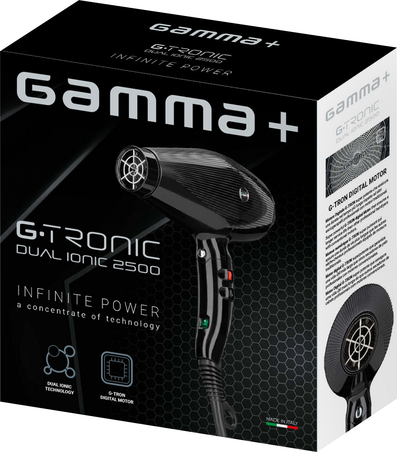  Gamma+ G-Tronic 2500 Dual Ionic Nylon Black 