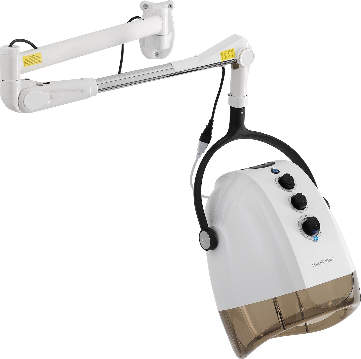  XanitaliaPro Eolo Iomic & Antistatic 1600 Professional Hooded Hair Dryer White 