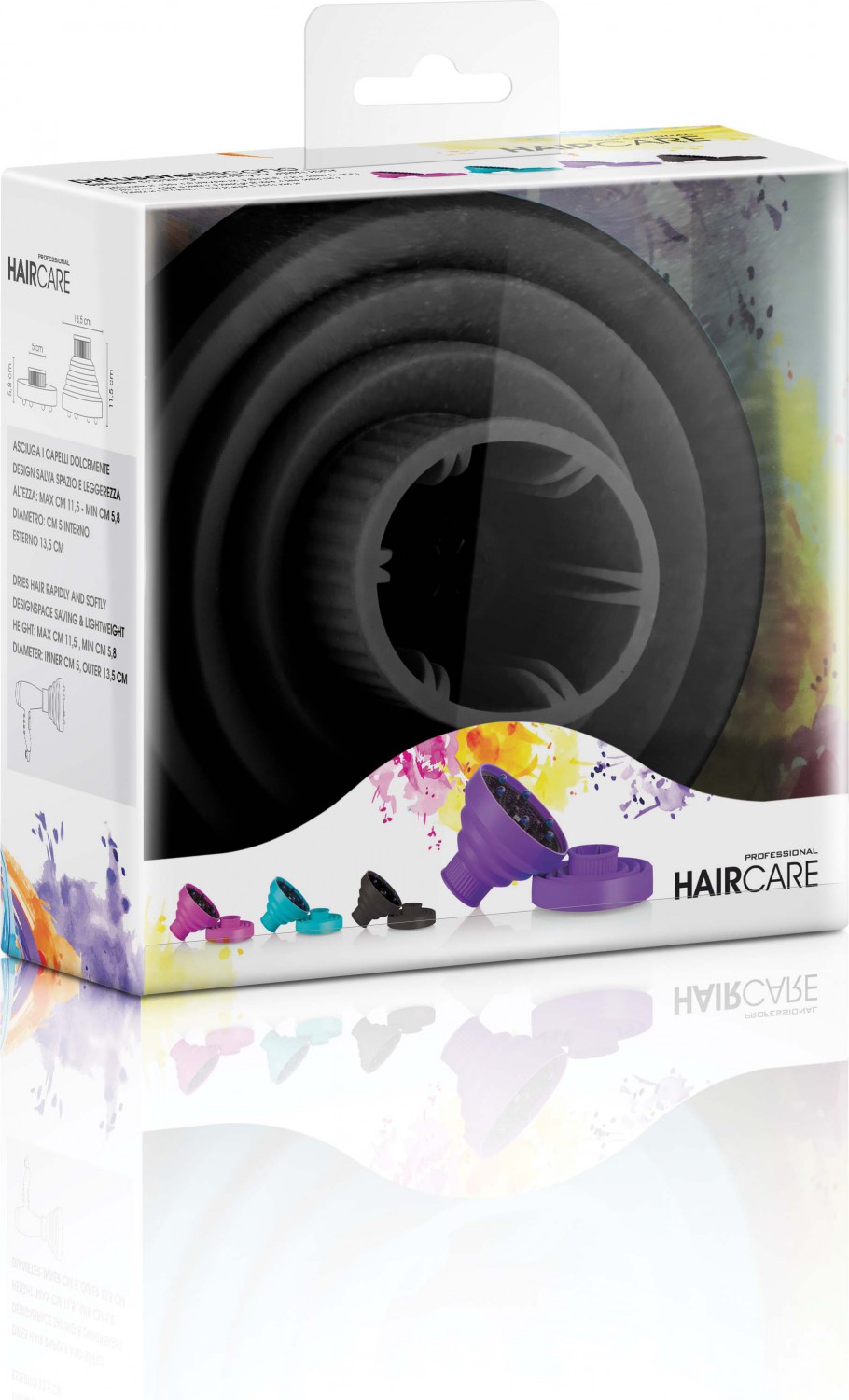  XanitaliaPro Professional HairCare Silicon Diffuser Black 