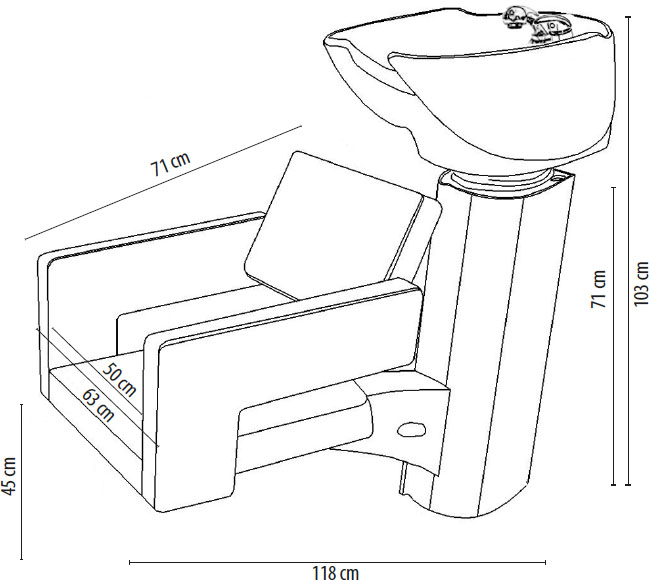  Original Best Buy Original Best Buy- Odeon Backwash Unit Complete / Chair Black 