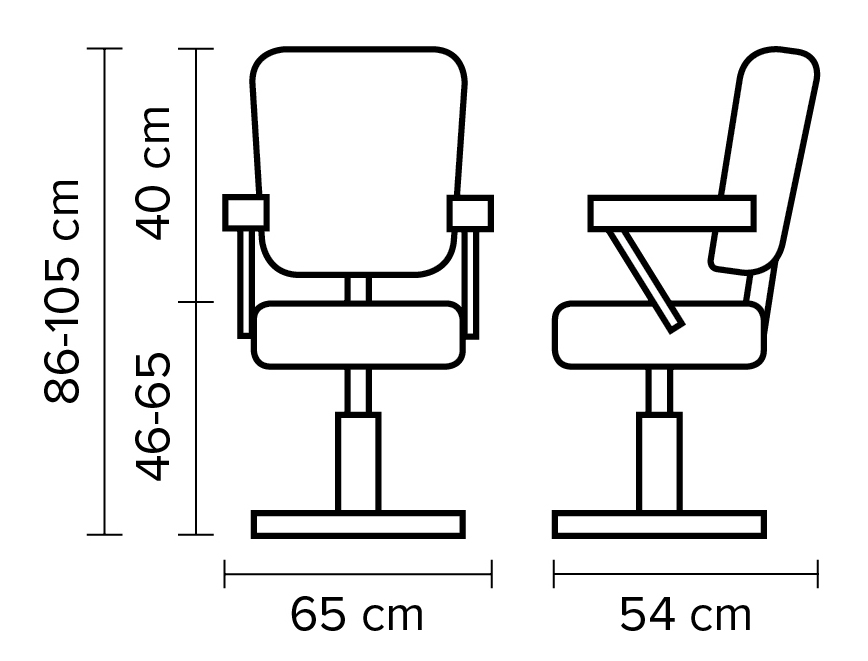  Hairway Styling chair "Retro" black 