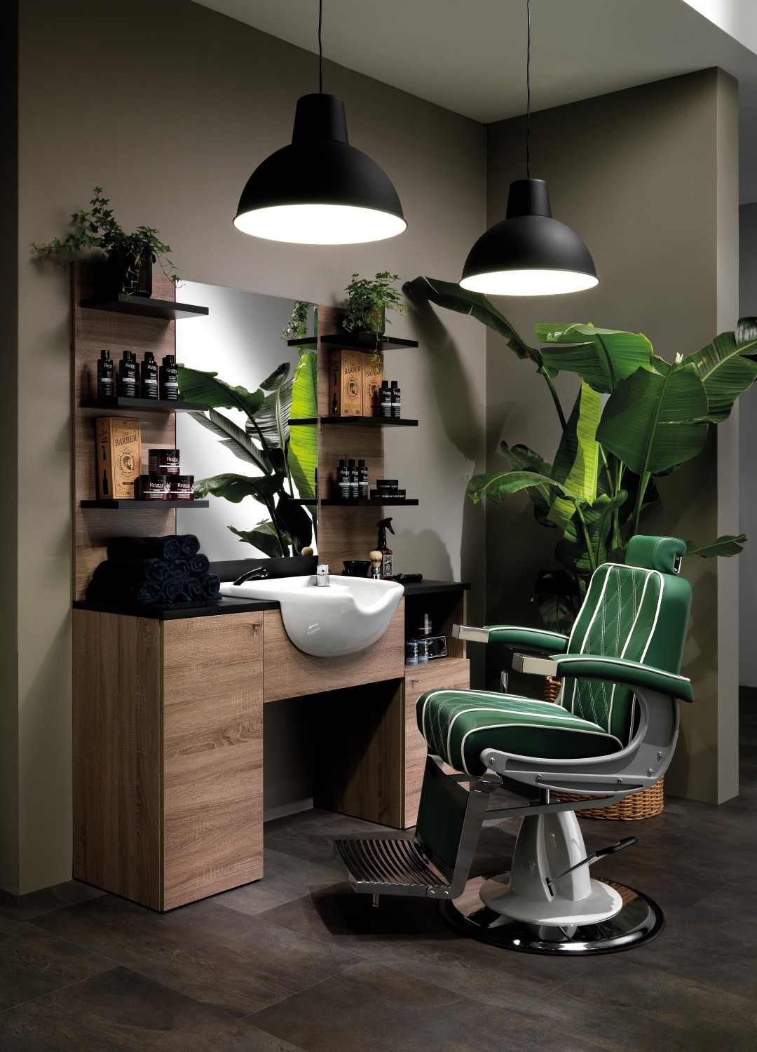  XanitaliaPro Hair Granada Green Barber Chair 