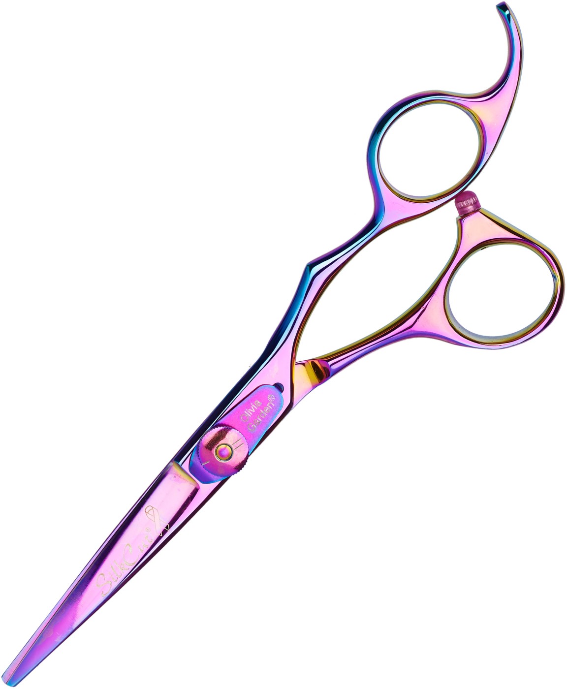 Olivia Garden SilkCut Rainbow Edition 5,75\' Hair cutting scissor for  beginners with rainbow effect