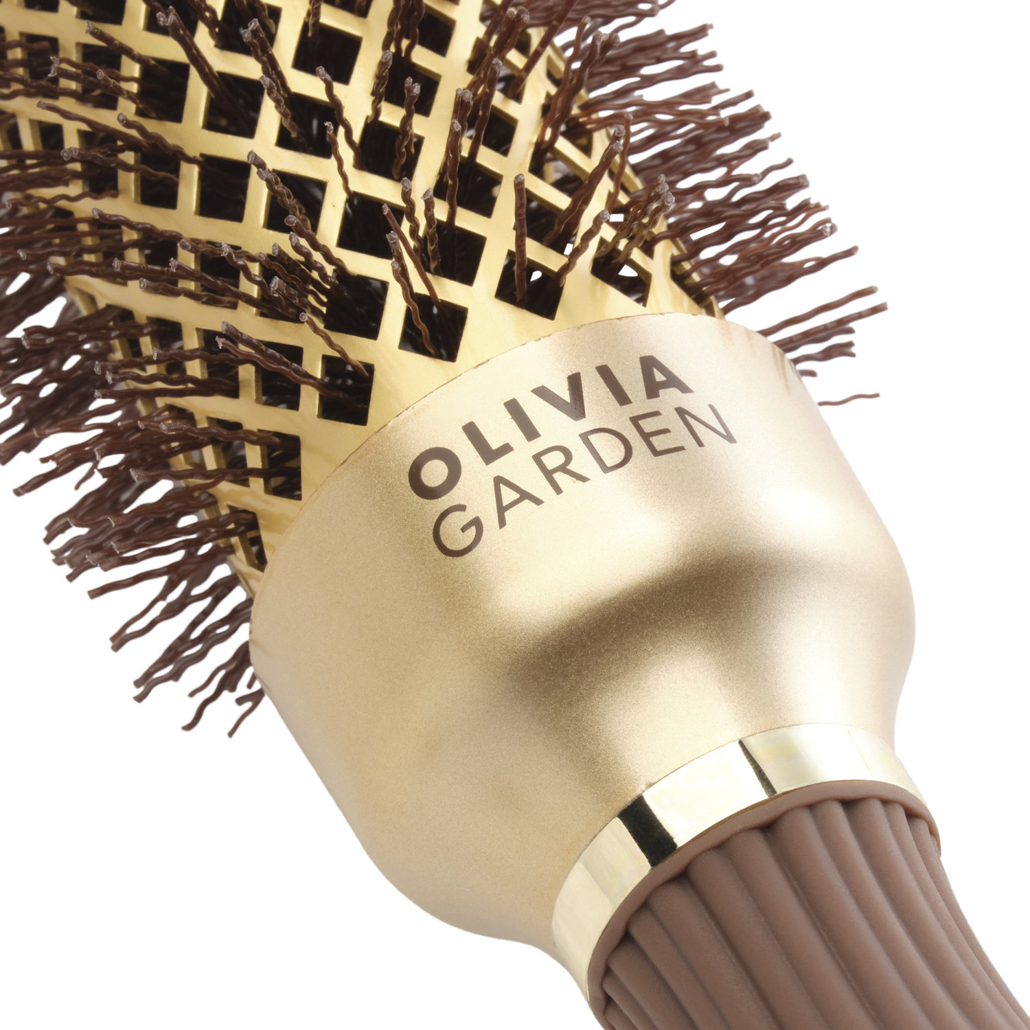  Olivia Garden Expert Blowout Speed Wavy Bristles Gold Brown 35 mm 