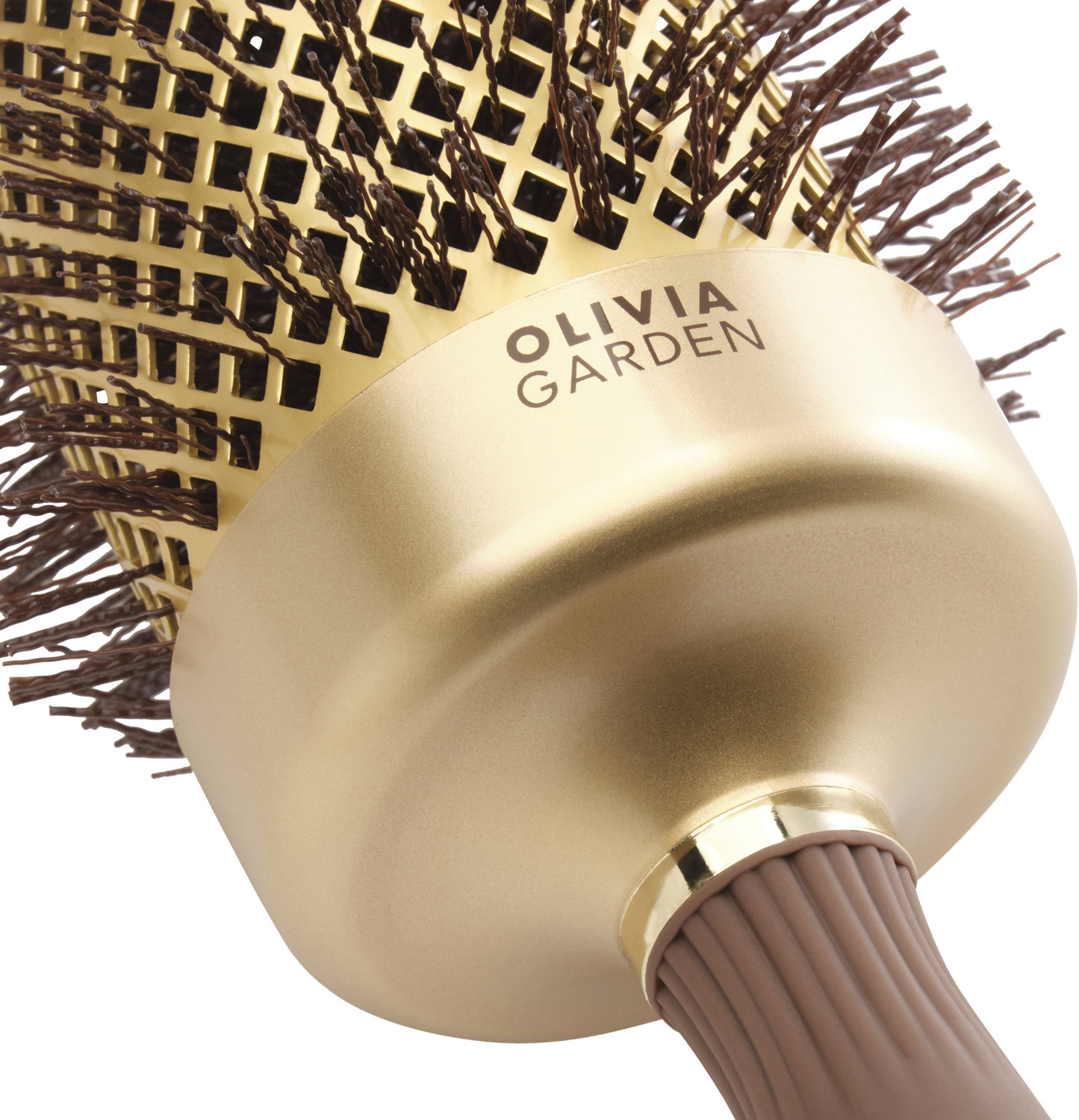  Olivia Garden EXPERT BLOWOUT SPEED Wavy Bristles Gold Brown 65 mm 