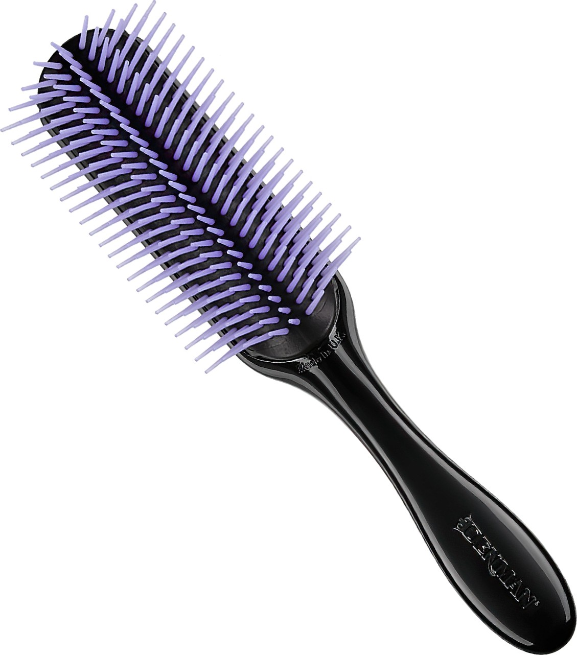  Denman D4 Black body with purple bristles 