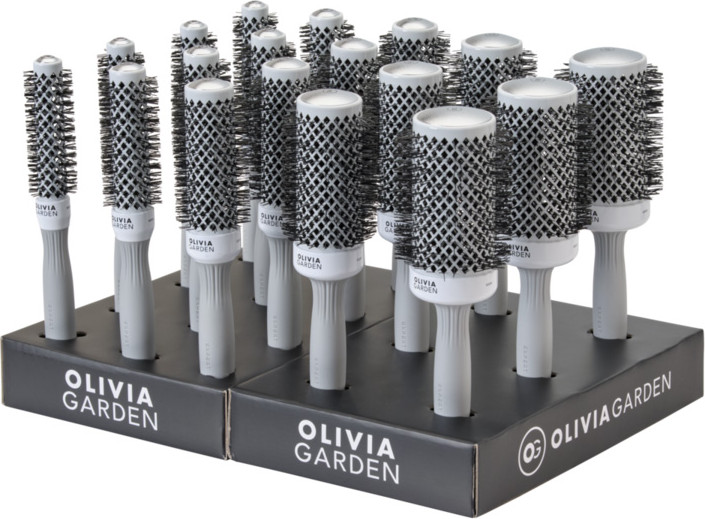  Olivia Garden Expert Blowout Shine White & Grey Display 