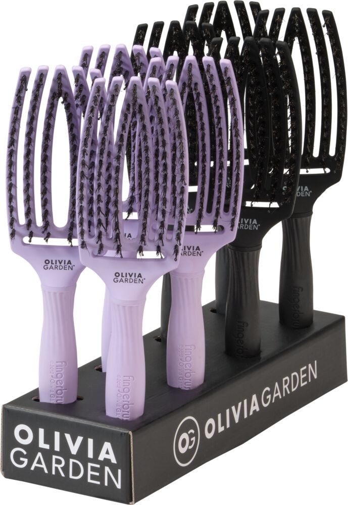  Olivia Garden Fingerbrush Combo Medium Display Lavender/Full black 