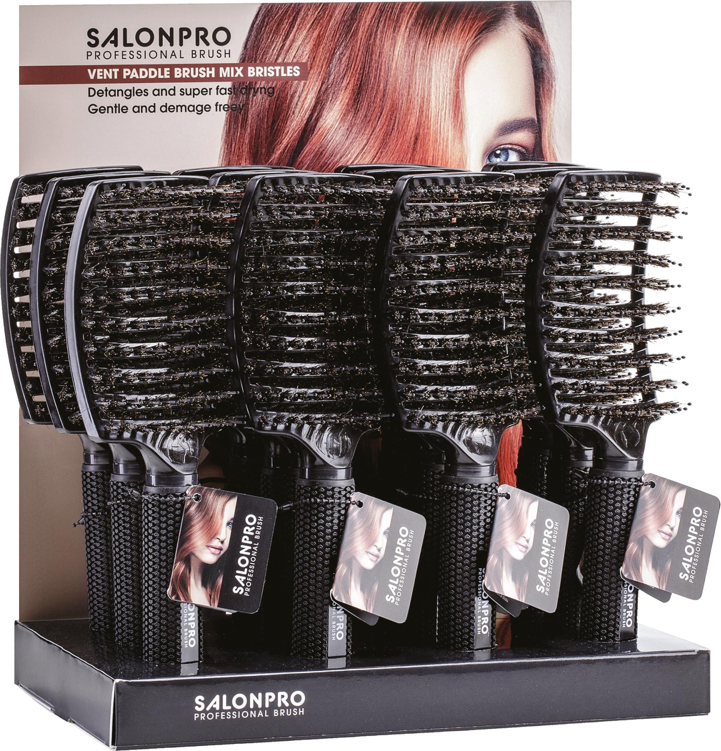  XanitaliaPro Salon Pro Vent Paddle Brush Mix 