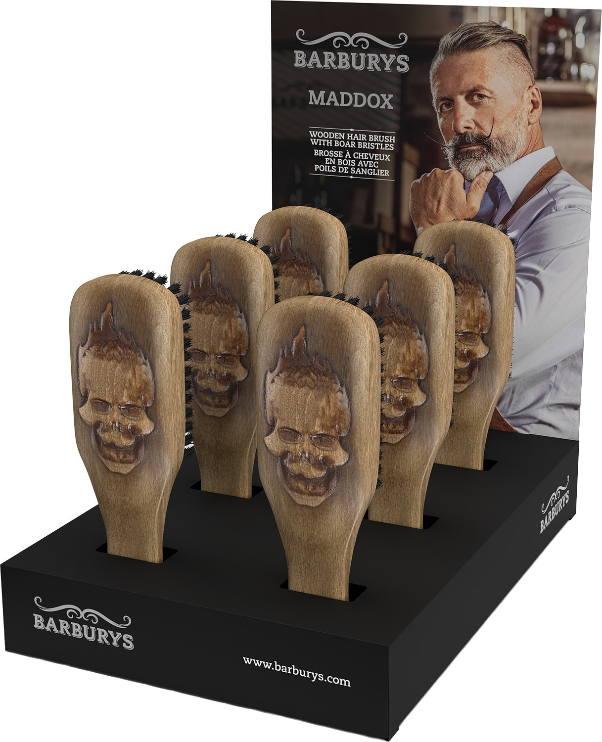  Barburys Maddox Barber&rsquo;s Brush 6 pieces 