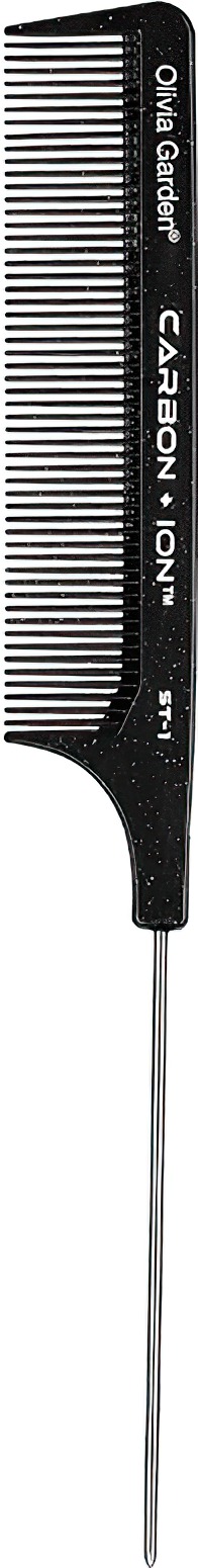  Olivia Garden Pin Tail Comb ST-1 Carbon + Ion 