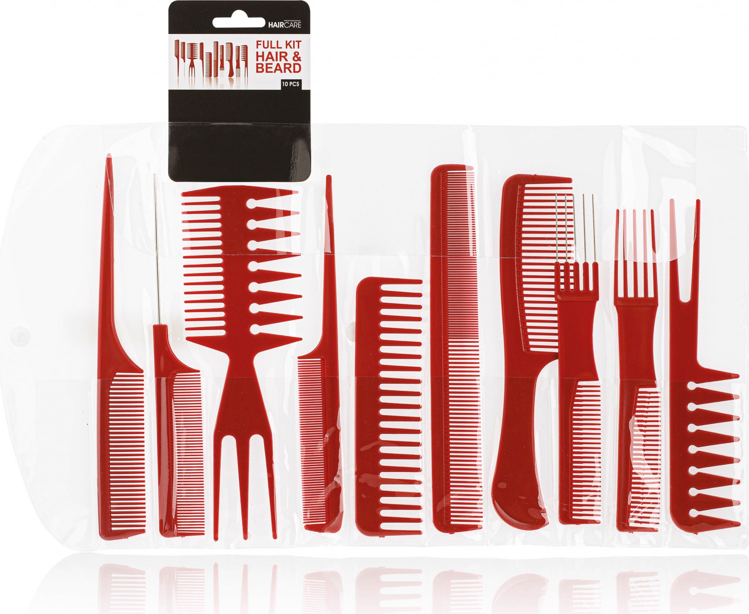  XanitaliaPro Beard and Hair Comb Set Red 