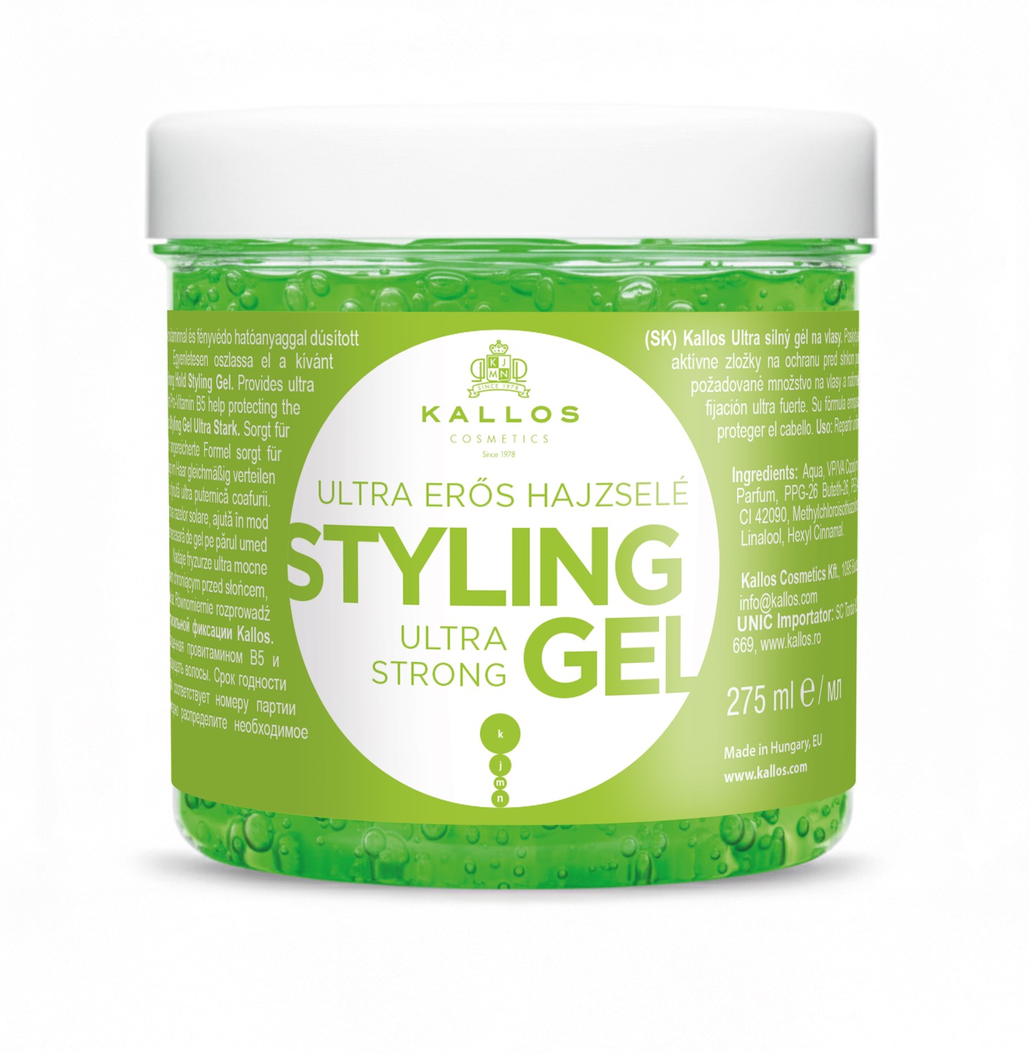  Kallos Ultra Strong Styling Gel 275 ml 
