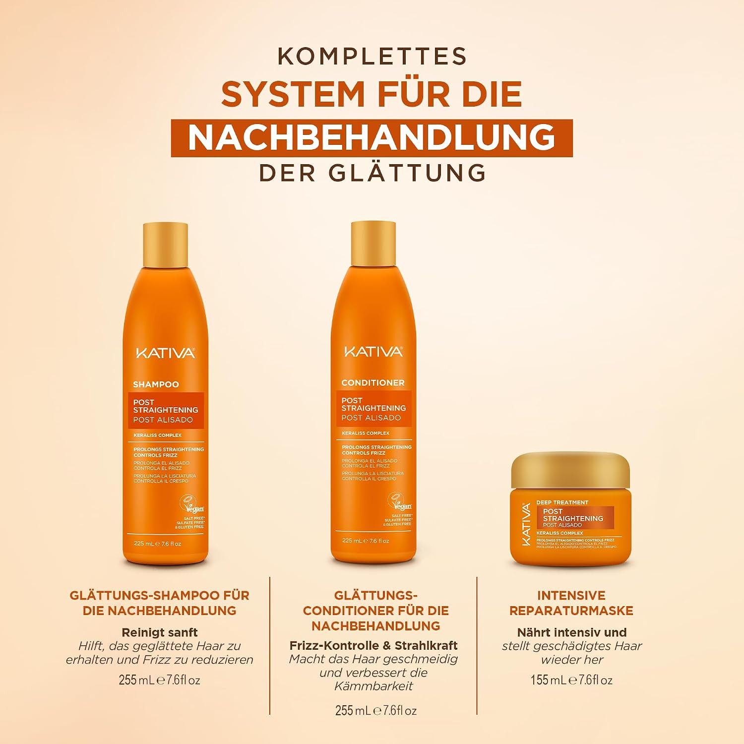  Kativa Post Straightening Keratin Kit of 3 