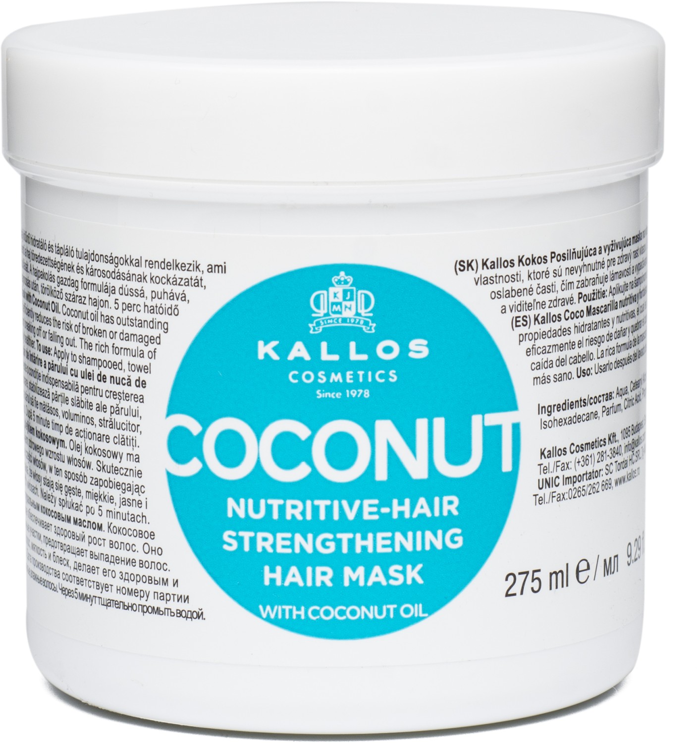 Kallos KJMN Coconut Hair Mask 275 ml 