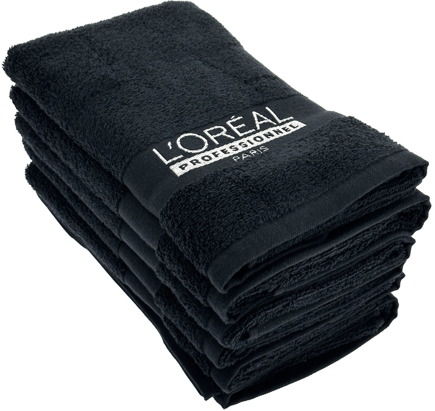  Loreal Towel set with logo 6 pieces 49x86cm black 