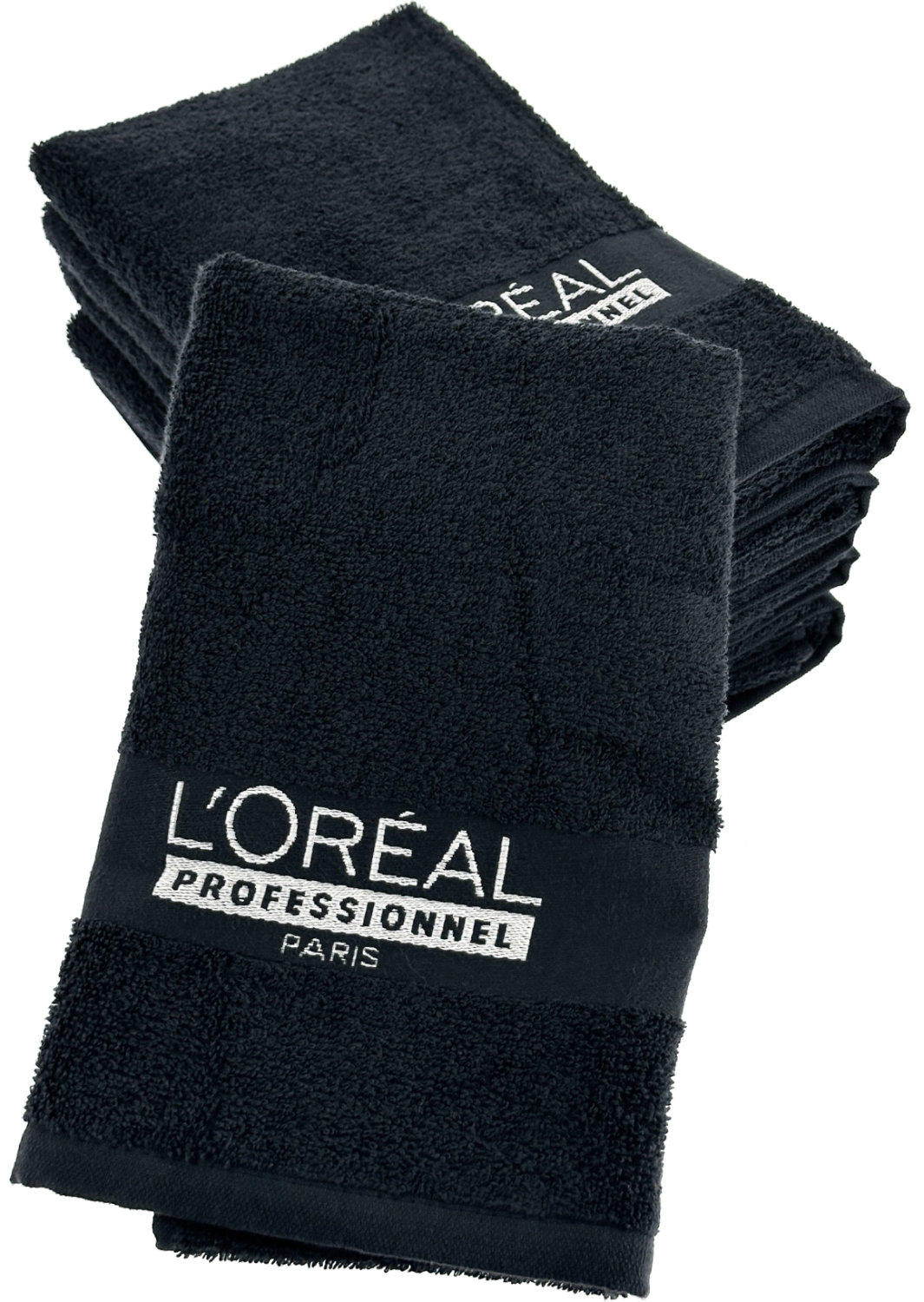  Loreal Towel set with logo 6 pieces 49x86cm black 