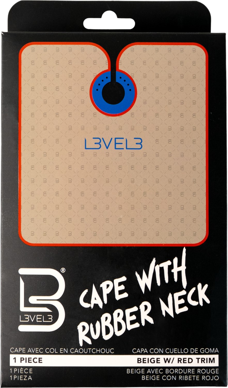  L3VEL3 Cape with Rubber Neck Beige with Red Trim 