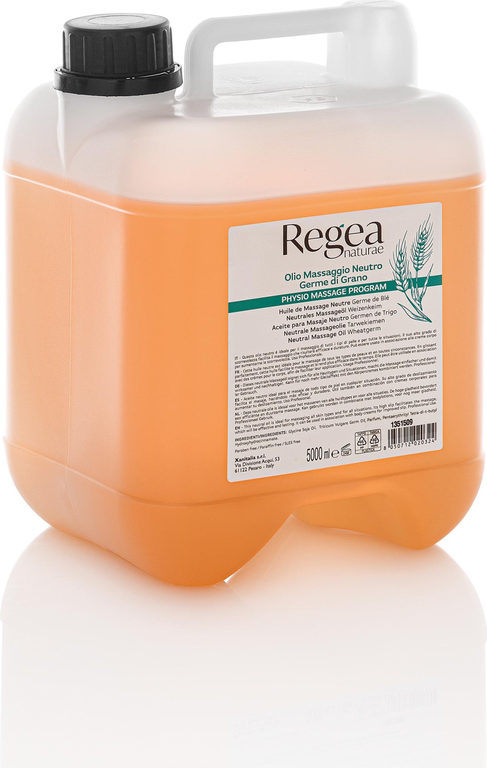  XanitaliaPro Regea Neutral Massage Oil Wheatgerm 5000 ml 
